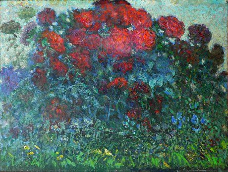 «Кущ піонів». 1979. Полотно на картоні, олія